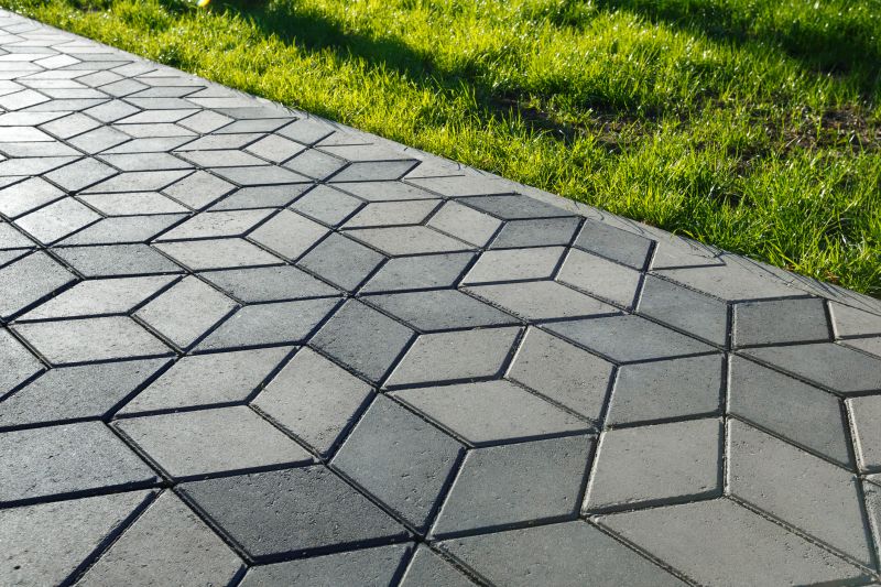Walkway with Interlocking Pavers